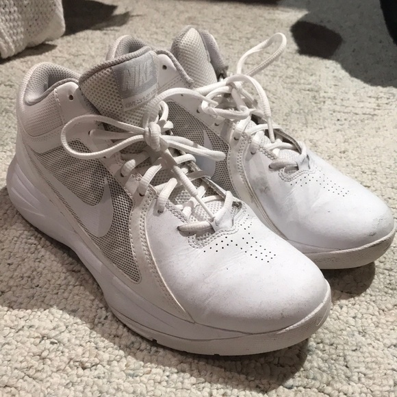 high top all white nikes